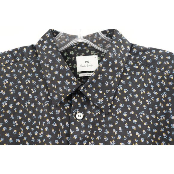 Paul Smith Navy Floral Casual Button Down Shirt - Picture 2 of 11